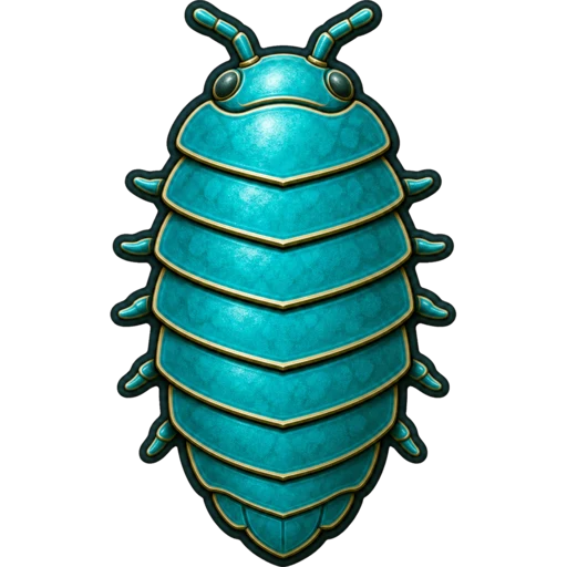 Turquoise Pillbug insect